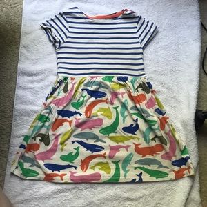 Boden Girls striped whale dress